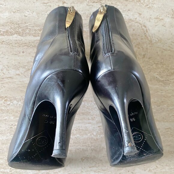Vintage Chanel Mesh CC Ankle Boots - Picture 7 of 9